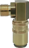 NERIOX Raccord rapide  forme H 90° avec filetage extérieur avec valve 9 / G1/4" / S6 - toolster.ch