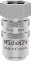 LUEDECKE Schnellverschlusskupplung Form H / INOX gerade mit IG ohne Ventil 13 / G1/4 / S9 - toolster.ch