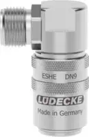 LUEDECKE Schnellverschlusskupplung Form H / INOX 90° mit AG ohne Ventil 9 / G1/4 / S6 - toolster.ch