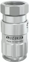 LUEDECKE Schnellverschlusskupplung Form H / INOX TempSecure gerade mit IG ohne Ventil 19 / G1/2" / S13 - toolster.ch