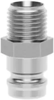 LUEDECKE Anschlussnippel für Kupplung Form H mit Aussengewinde mit Ventil, Edelstahl 9 / G1/4 / S6 - toolster.ch