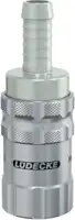 LUEDECKE Schnellverschlusskupplung ESCB mit gerader Tülle, Messing vernickelt DN 6 - SLW 9 - toolster.ch