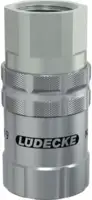 LUEDECKE Schnellverschlusskupplung ESCB mit geradem IG, Messing vernickelt DN 9 - G 3/8" - toolster.ch