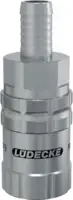 LUEDECKE Schnellverschlusskupplung ESCBE mit Schlauchtülle, Edelstahl DN 9 - SLW 13 - toolster.ch