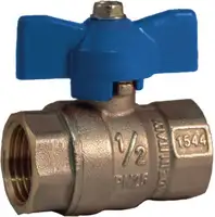 Kugelhahnen 2/2-Wege F/F mit Flügelgriff blau G 1/2" - toolster.ch