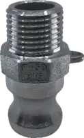 Raccord mâle type F KAMLOK acier inox avec sortie filetée BSPT DN 20 - toolster.ch
