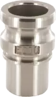 Raccord mâle type E KAMLOK acier inox à embout lisse pour coquilles de serrage DN 20 - toolster.ch
