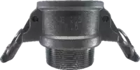 Raccord femelle type B KAMLOK acier inox avec sortie filetée BSPT, Self-Lock DN 50 - toolster.ch