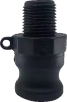 Vaterteil Typ F KAMLOK aus Polypropylen mit BSPT Aussengewinde DN 100 - toolster.ch