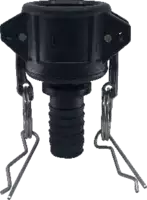 Raccord femelle C KAMLOK polypropylène embout annelé pour coquilles de serrage DN 20 - toolster.ch