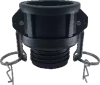 Adaptateur raccord femelle AG KAMLOK vers coupleur IBC, en polypropylène DN 50 - toolster.ch