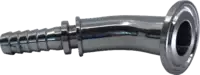 Tri-Clamp Kupplung nach DIN 32676 mit Rillenstutzen 45° und Sicherungsbund 1/2" - toolster.ch