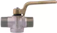 LUEDECKE Vanne de sablage p. poussins avec levier filetage extérieur conique deux côtés NPT 1" - toolster.ch