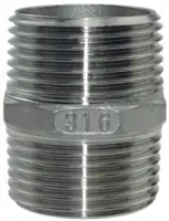 Doppelnippel mit Sechskant aus Edelstahl R 1/4" - toolster.ch