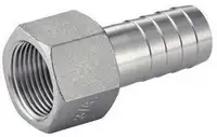 Embout de tuyau avec filetage interne en acier inox R 1/2" - toolster.ch