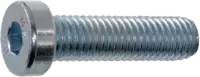 Zylinderschrauben mit Innensechskant und niedrigem Kopf Stahl 8.8 / verzinkt-blau ohne / mit Schaft M  4 x  8 - toolster.ch