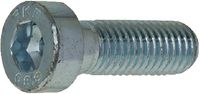 Zylinderschrauben mit Innensechskant, niedrigem Kopf und Schlüsselführung Stahl 08.8 / 8.8 / verzinkt-blau ohne / mit Schaft M  5 x 20 - toolster.ch