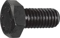 Sechskantschrauben Stahl 8.8 / verzinkt-blau mit CresaCoat<sup>® </sup>C 307 Black ohne Schaft M 10 x 20 / DIN/s17 / DIN 933 - toolster.ch