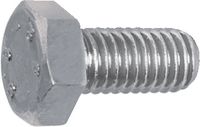 Sechskantschrauben Stahl 8.8 / verzinkt-blau mit CresaCoat<sup>® </sup>C 313 Silver ohne Schaft M 10 x 20 / DIN/s17 / DIN 933 - toolster.ch