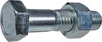 Sechskantschrauben mit Sechskantmuttern  Stahl 4.6/6.8 / verzinkt-blau mit Schaft M  8 x 100 - toolster.ch
