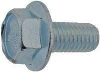 Sechskant-Sperrzahnschrauben Stahl 8.8 / verzinkt-blau M 6 x 12 - toolster.ch