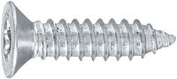 Senk-Blechschrauben mit Innensechsrund Stahl einsatzgehärtet / verzinkt-blau und Spitze Form C 3.9 x 19 - toolster.ch