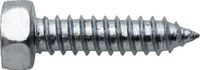 Sechskant-Blechschrauben Stahl einsatzgehärtet / verzinkt-blau und Spitze Form C 6.3 x 13 - brwtools.ch
