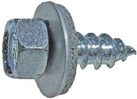 Fassadenschrauben mit Spitze Stahl einsatzgehärtet / verzinkt-blau Typ JA-2<br>ohne / mit Schaft, mit montierter Dichtscheibe Ø 6.5 x  32 - brwtools.ch