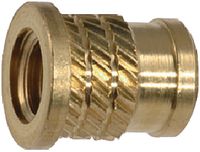 Einpress-Gewindeeinsätze Messing / blank mit Flansch, für harte Thermo- und Duroplaste M 4 - toolster.ch