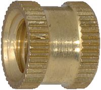 Gewindeeinsätze zum Einlegen Messing / blank Form F gerändelt, geschlossen, kurz M 3 - toolster.ch