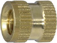 Gewindeeinsätze zum Einlegen Messing / blank Form D gerändelt, offen, lang M 4 - toolster.ch