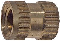 Gewindeeinsätze zum Einlegen Messing / blank Form H gerändelt, geschlossen, lang M 3 - toolster.ch