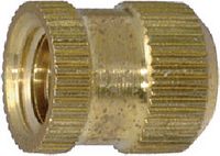 Gewindeeinsätze zum Einlegen Messing / blank Form Q gerändelt, geschlossen, kurz M 3 - toolster.ch