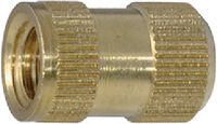 Gewindeeinsätze zum Einlegen Messing / blank Form S gerändelt, geschlossen, lang M 3 - toolster.ch