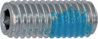 Gewindestifte mit Innensechskant, Tuflok<sup>®</sup>-Fleck beschichtet Stahl 45 H / Zinklamellen beschichtet und Kegelkuppe M 8 x  8 - toolster.ch