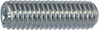 Gewindestifte mit Innensechsrund Stahl 45 H / verzinkt-blau und Ringschneide M 3 x  3 / X6 - toolster.ch