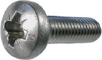 Vis à tête cylindrique bombée INOX A2 avec empreinte cruciforme Pozidriv forme Z M 4 x 10 - toolster.ch