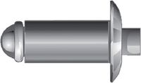 POP Flachrund-Blindnieten <sup>®</sup> Standard Stahl / verzinkt-blau Typ TSPD/SD...BS TSPD44BS 3.2x6   / 1.6-3.2 / 100 Stk - toolster.ch