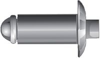 POP Flachrund-Blindnieten <sup>®</sup> Standard Monel / verzinkt-blau Typ TLPD...SS TLPD537ss 4x9.5  / 4.1-5.8 / 100 Stk - toolster.ch