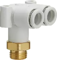 SMC Equerre à visser 2 fois  KQ2LU laiton, pivotant à 360 M5 / 4 - toolster.ch