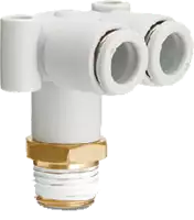SMC Equerre à visser 2 fois  KQ2LU laiton, pivotant à 360 R1/4" / 10 - toolster.ch