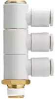 SMC Equerre à visser triple  KQ2VT laiton, pivotant à 360 R1/8" / 4 - toolster.ch