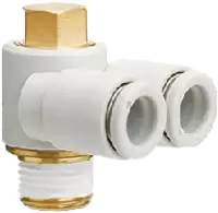 SMC Equerre à visser 2 fois  KQ2Z laiton, pivotant à 360 R1/8" / 4 - toolster.ch