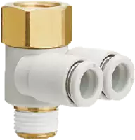 SMC Equerre à visser 2 fois  KQ2ZF laiton, pivotant à 360 R1/8" / 4 - toolster.ch