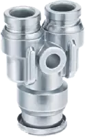 SMC Dérivateur en Y  KQG2U avec réduction, Acier inoxydable 3.2 / 4 - toolster.ch