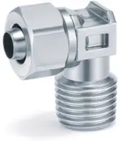 SMC Équerre à visser  KFG2L avec filetage extérieur, métrique 4 x 2.5 mm / R 1/8" - toolster.ch