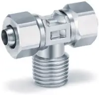 SMC Raccord à compression en T  KFG2T avec filetage extérieur, pouce 3.18 x 2.18 mm / NPT 1/4" - toolster.ch