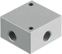 Blocs de distribution pièce transversale 4 voies, en aluminium G 1/8" x 25 mm - toolster.ch