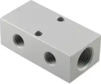 Barres de distribution, double face 4 prises, en aluminium G 1/4" x G 1/8" - toolster.ch