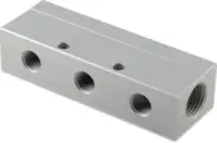 Barres de distribution, double face 6 prises, en aluminium G 1/4" x G 1/8" - toolster.ch